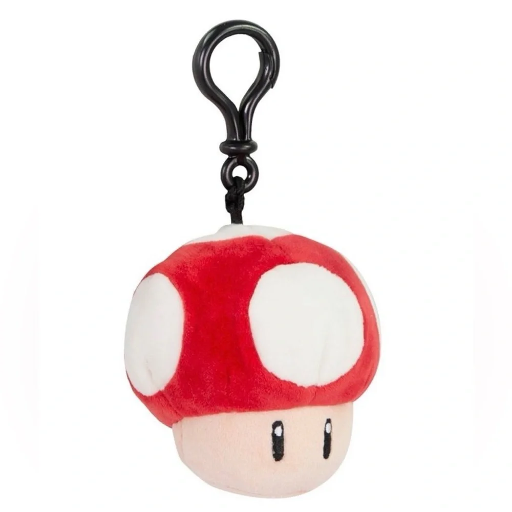 Target Club Mocchi Mocchi Super Mario Mushroom Plush Super Soft Squishy Clip On
